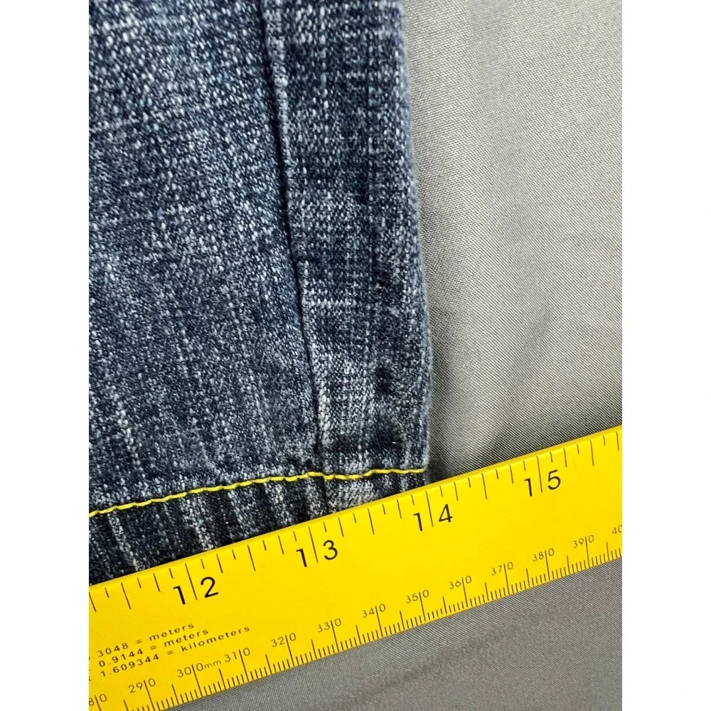 Evolution In Design Denim Shorts Mens 48 Blue Baggy Embroidered Y2K Streetwear